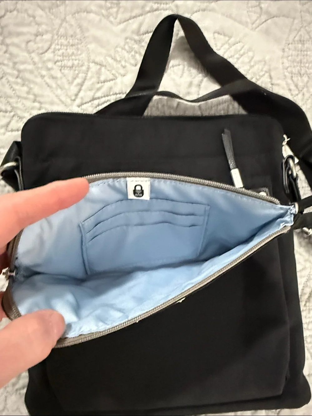 Baggallini Black Crossbody Bag with RFID pouch - Travel-Friendly